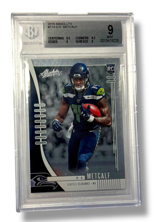 2019 Absolute #114 D.K. Metcalf Rookie RC BGS 9 Mint - 0013419228