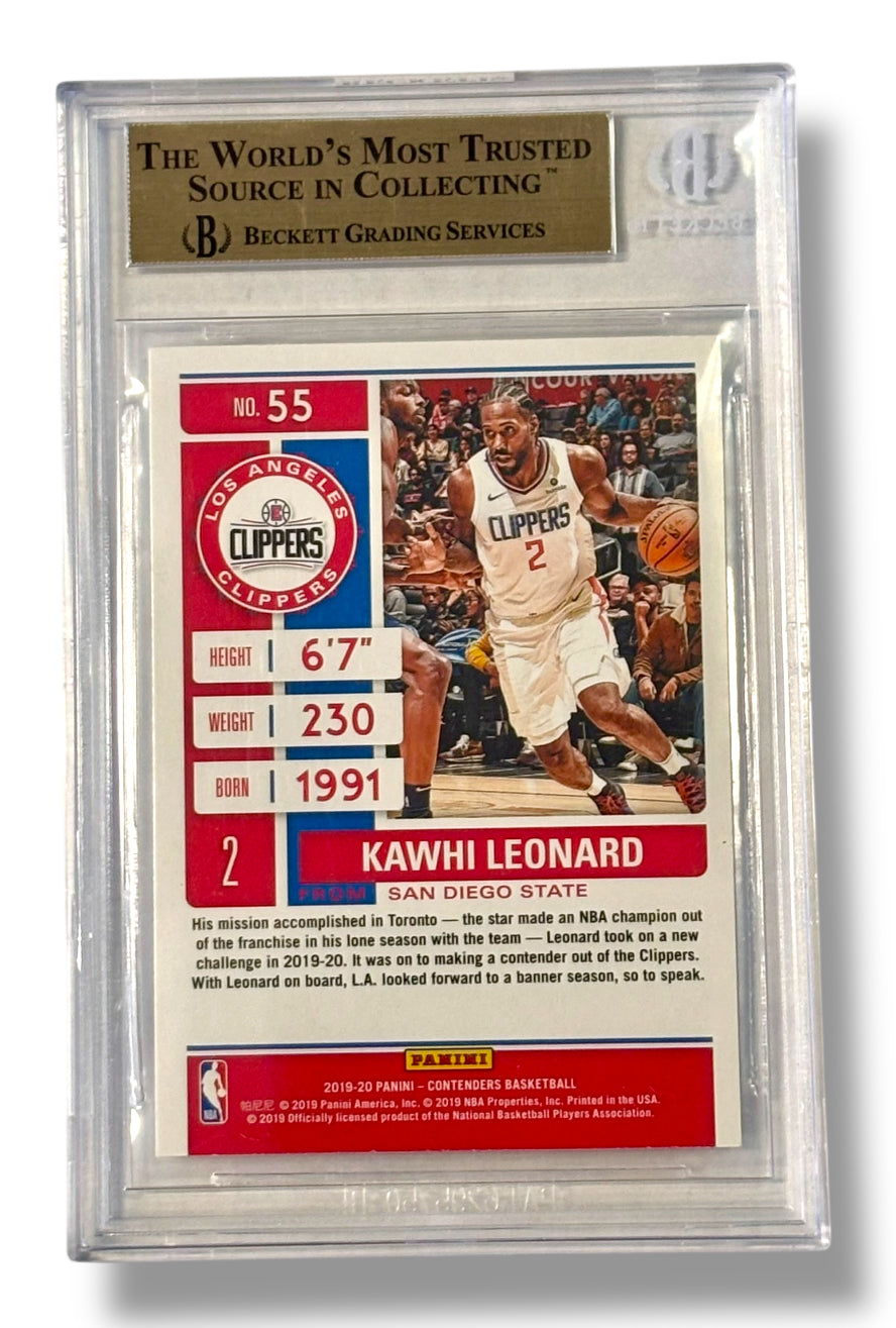 2019 Contenders #55 Kawhi Leonard NBA Championship Year BGS 9.5 - 0013418816