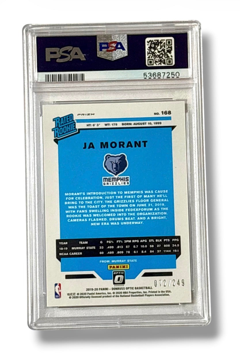 2019 Donruss Optic #168 Premium Box Set /249 Ja Morant RC PSA 10 - 53687250