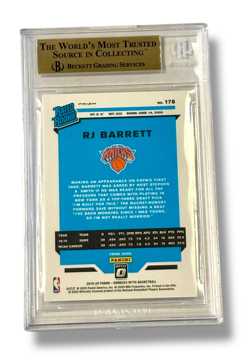 2019 Donruss Optic Choice RJ Barrett Rated Rookie RC BGS 9.5 Gem Mint - 0013421941