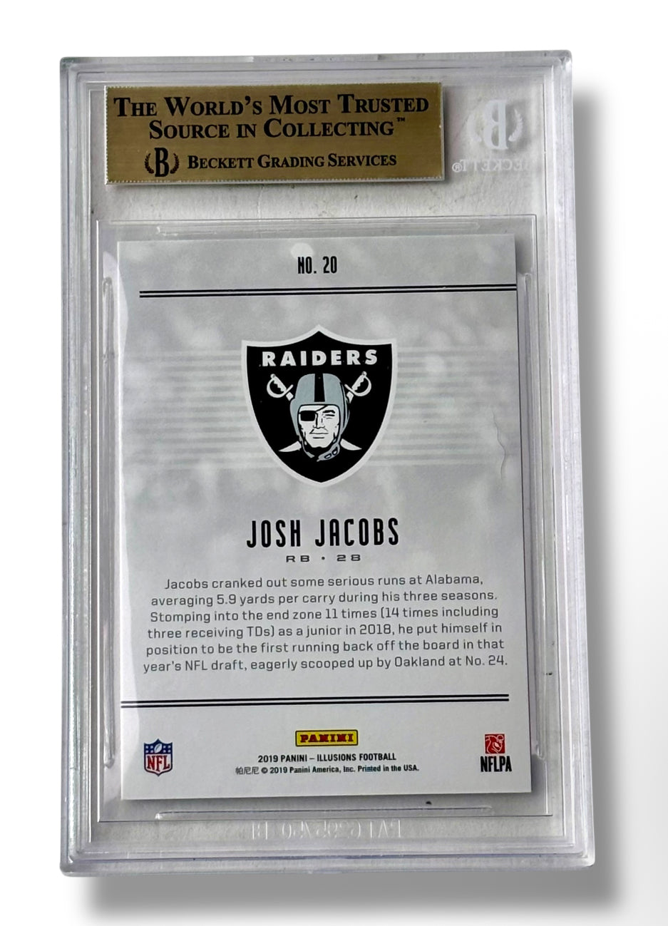 2019 Illusions #20 Josh Jacobs Rookie RC BGS 9.5 - 0013420174