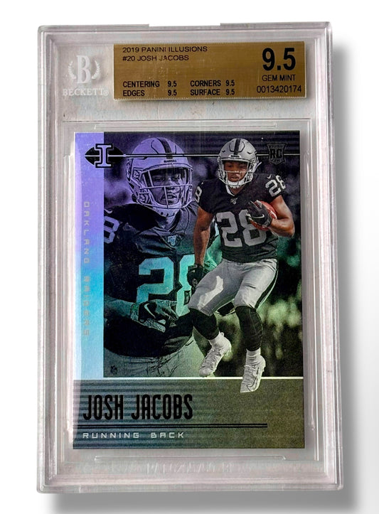 2019 Illusions #20 Josh Jacobs Rookie RC BGS 9.5 - 0013420174