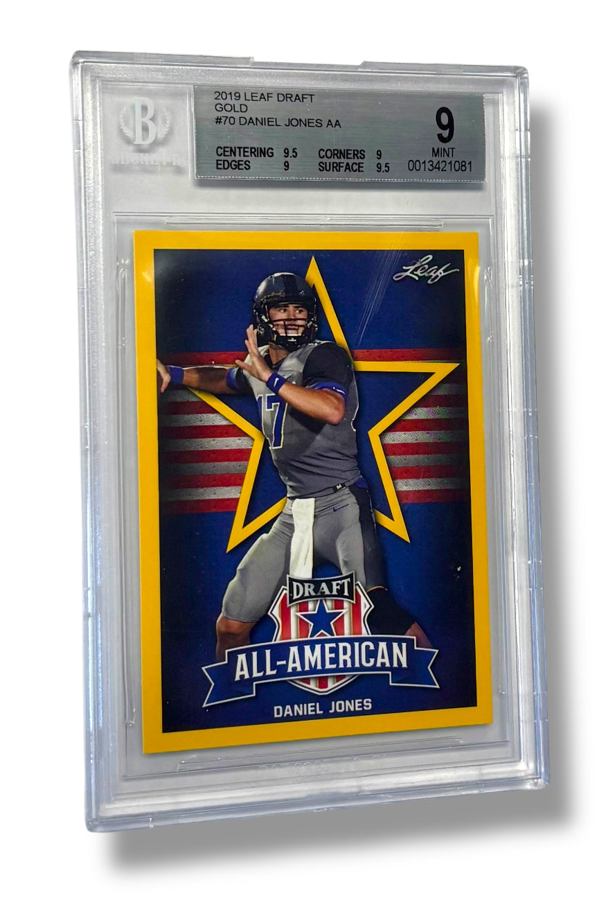 2019 Leaf Draft Gold #70 AA Daniel Jones Rookie RC BGS 9 - 0013421081