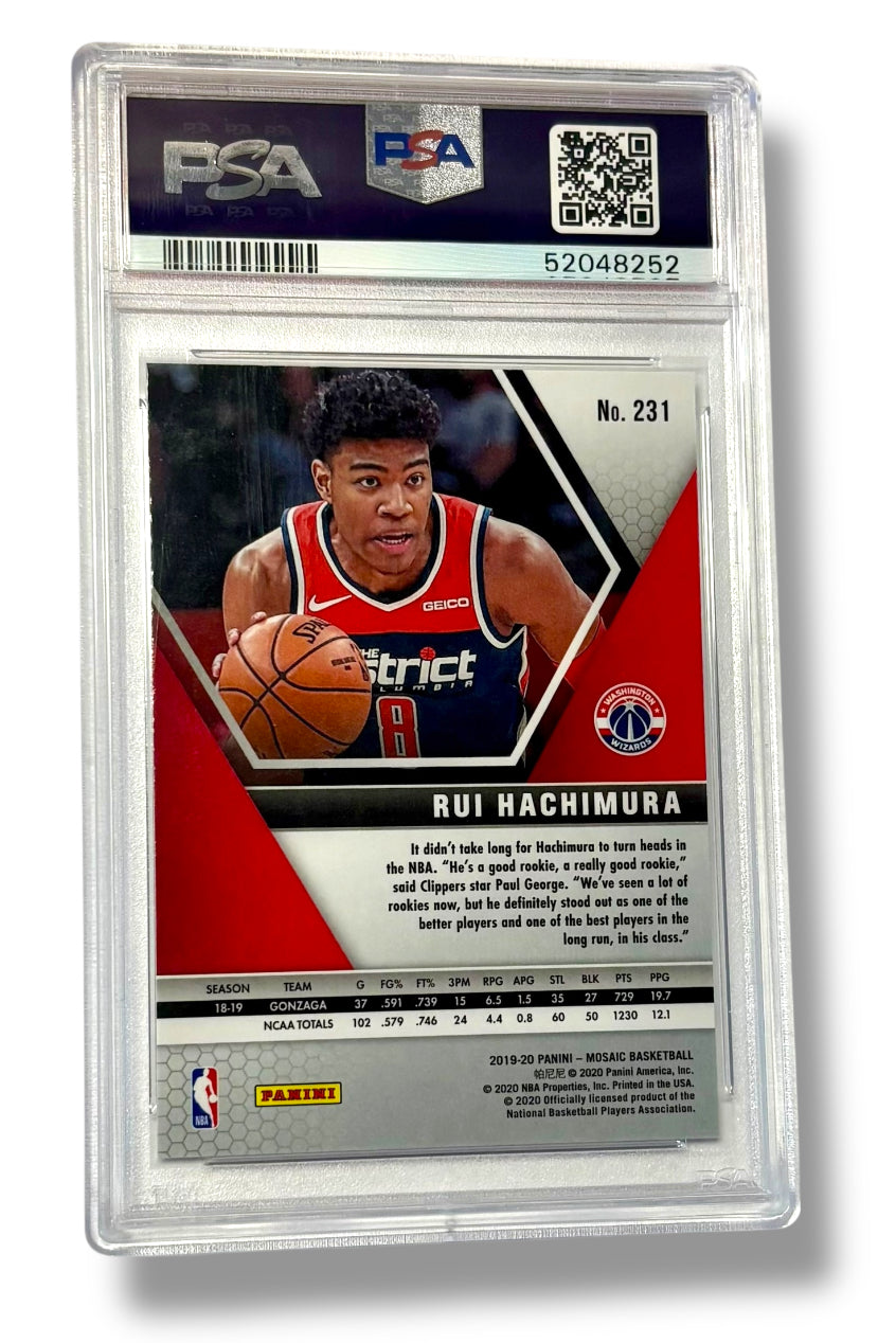2019 Mosaic #231 Rui Hachimura Rookie RC PSA 10 - 52048252