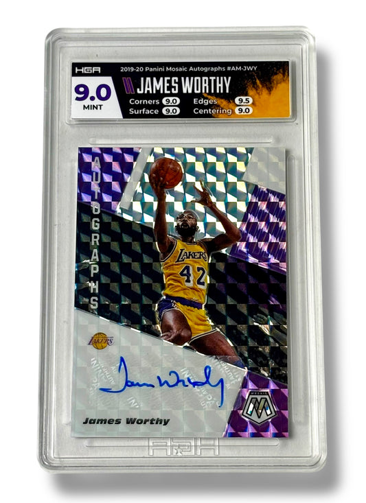 2019 Mosaic Autographs #AM-JWY James Worthy HGA 9 Auto 10 - #5FGQ0LOCCG