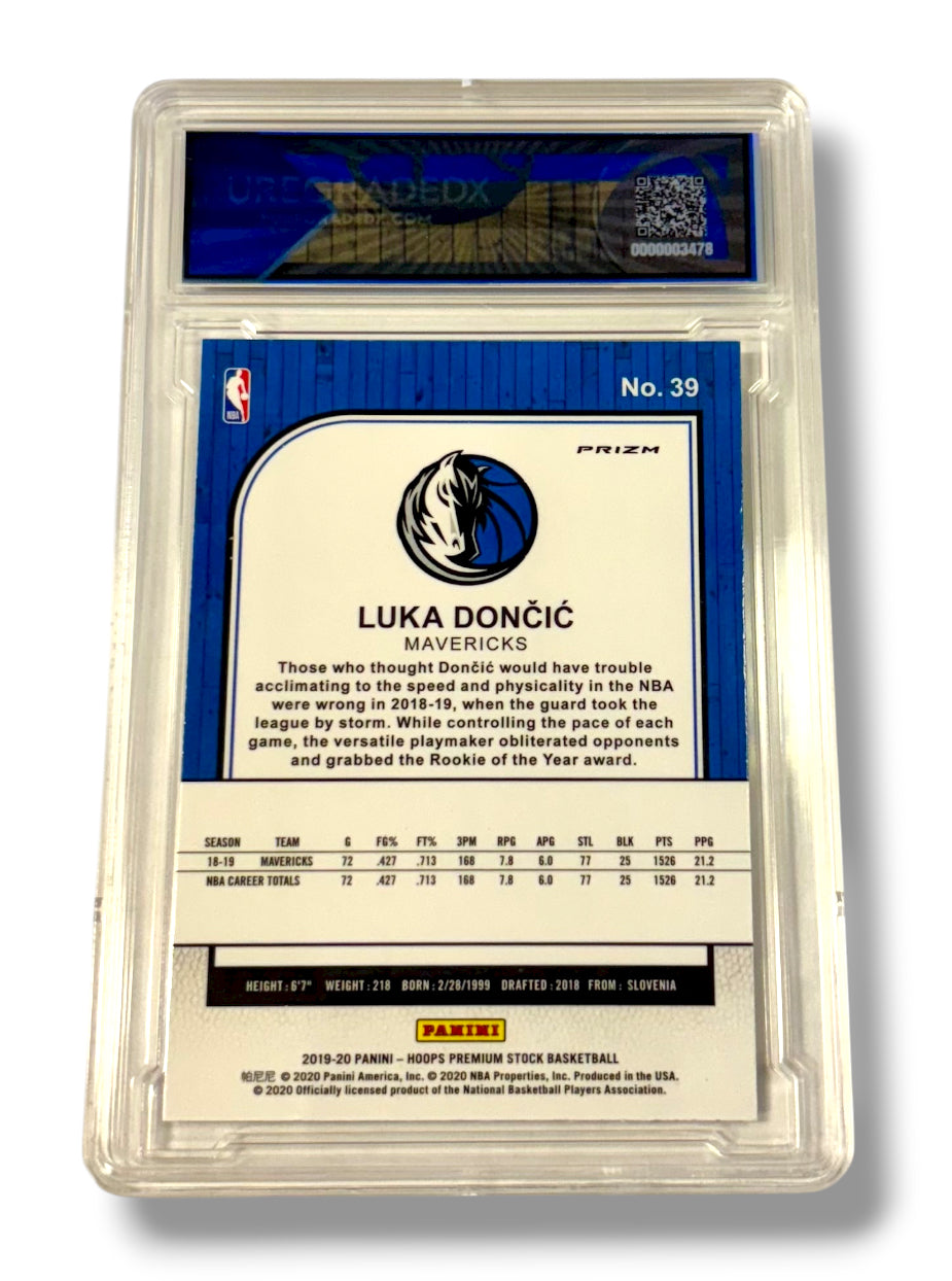 2019 NBA Hoops Premium Stock Holo Luka Doncic Pure GradedX 9.5 Gem Mint - 000003478