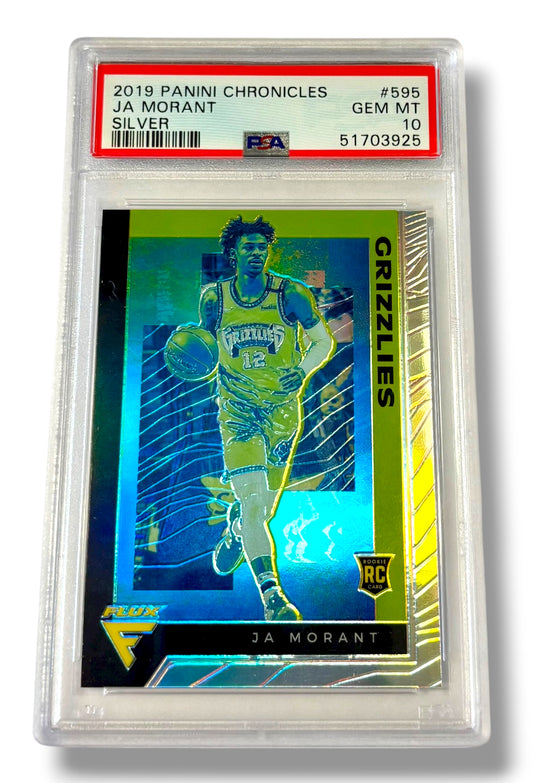 2019 Panini Chronicles Flux Silver Holo #595 Ja Morant Rookie RC PSA 10 - 51703925