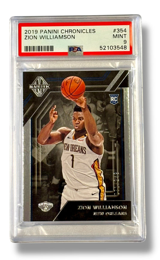2019 Panini Chronicles Majestic /249 Zion Williamson Rookie RC PSA 9 - 52103548