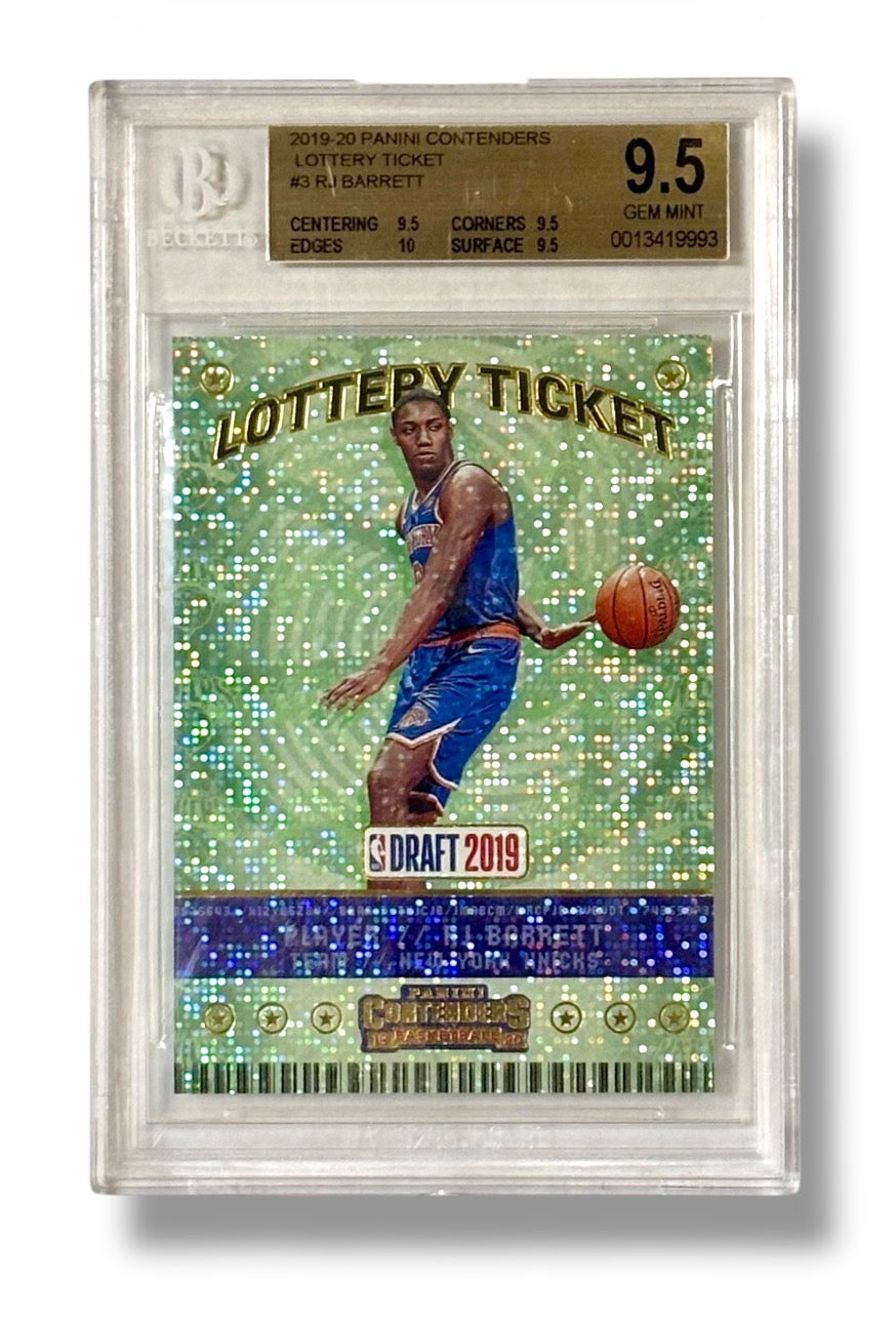 2019 Panini Contenders #3 Lottery Ticket R.J. Barrett Rookie RC BGS 9.5 - 0013419993