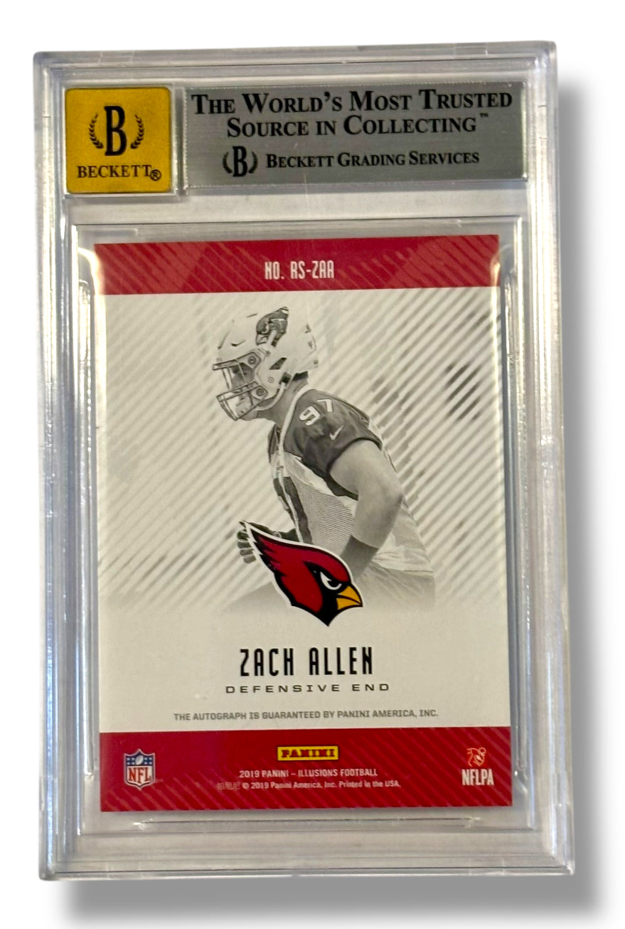 2019 Panini Illusions Orange #34 Rookie Signs Zach Allen BGS 9 Auto 10 - 0013422037