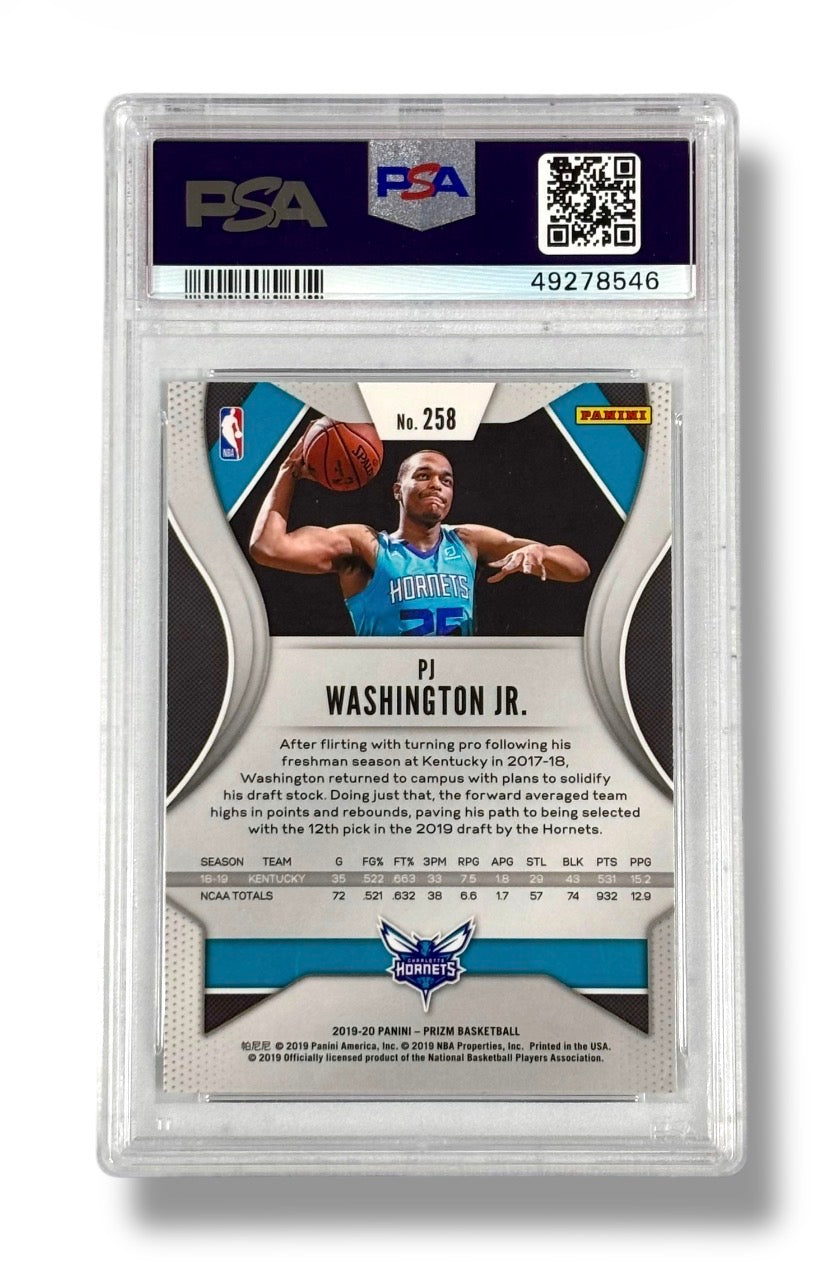 2019 Panini Prizm #258 PJ Washington Jr. Rookie RC PSA 10 - 49278546