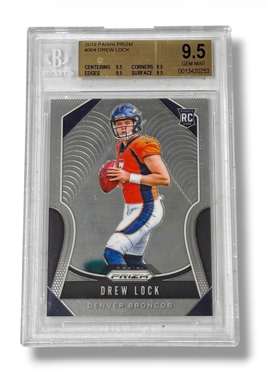 2019 Panini Prizm #304 Rookie RC Drew Lock BGS 9.5 - 0013420253