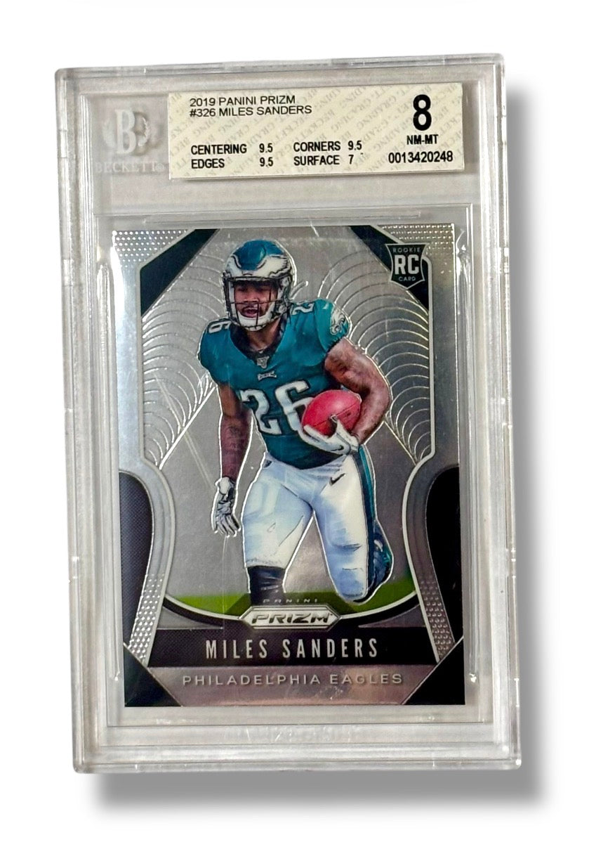 2019 Panini Prizm #326 Miles Sanders Rookie RC BGS 8 - 0013420248