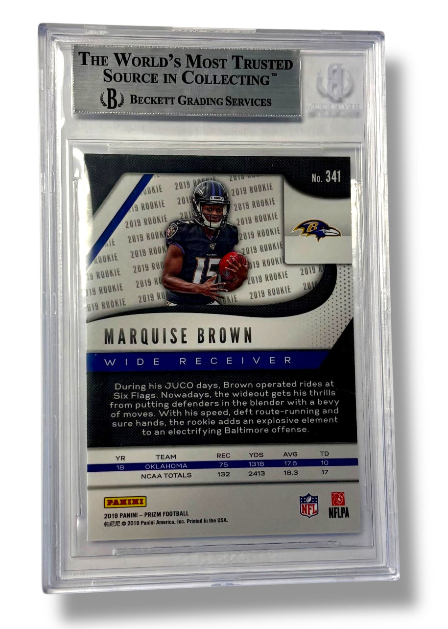 2019 Panini Prizm #341 Marquise Brown Rookie RC BGS 9 - 0013420249
