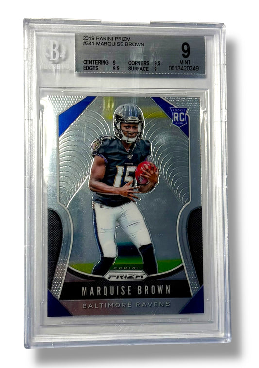 2019 Panini Prizm #341 Marquise Brown Rookie RC BGS 9 - 0013420249