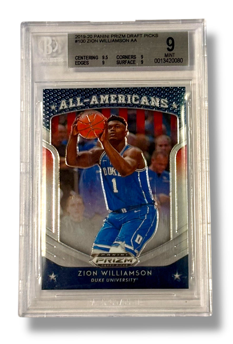 2019 Panini Prizm Draft Picks AA #100 Zion Williamson RC BGS 9 Mint - 0013420080