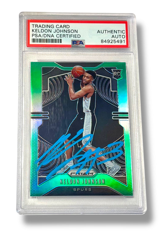 2019 Panini Prizm Green Keldon Johnson Rookie Auto PSA Authentic - 84925491