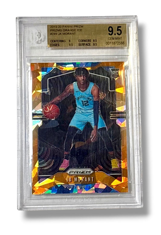 2019 Panini Prizm Orange Ice #249 Ja Morant Rookie RC BGS 9.5 - 0011872566
