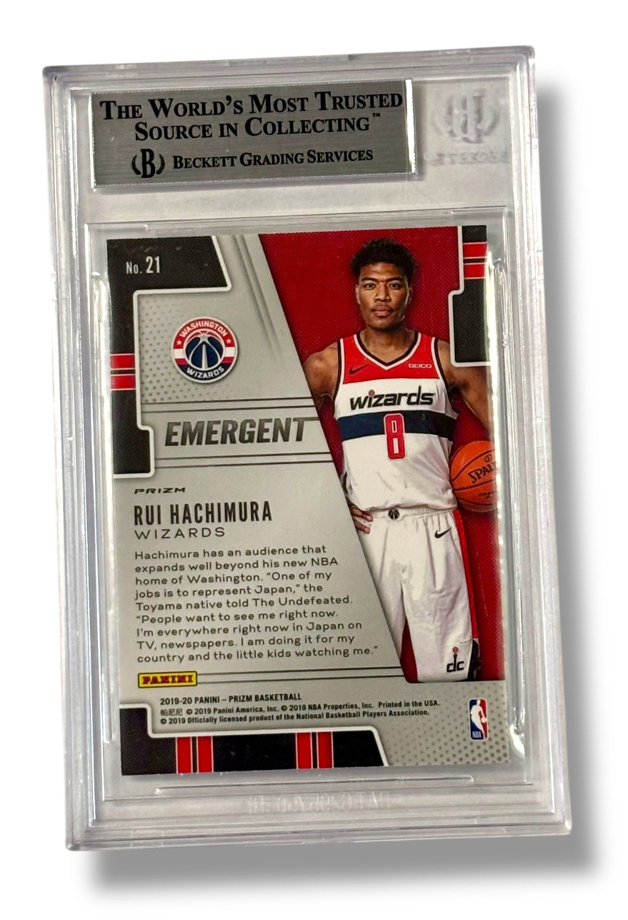 2019 Panini Prizm Silver Emergent #21 Rui Hachimura BGS 9 Mint - 0013418854