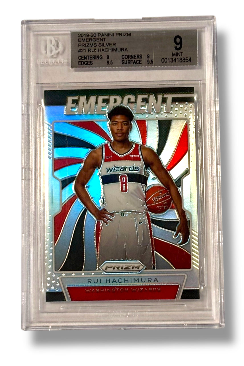 2019 Panini Prizm Silver Emergent #21 Rui Hachimura BGS 9 Mint - 0013418854