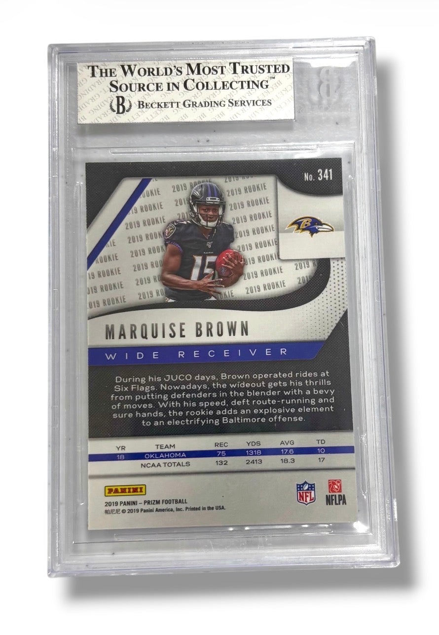 2019 Prizm #341 Marquis Brown Rookie RC BGS 8 - 0013422023