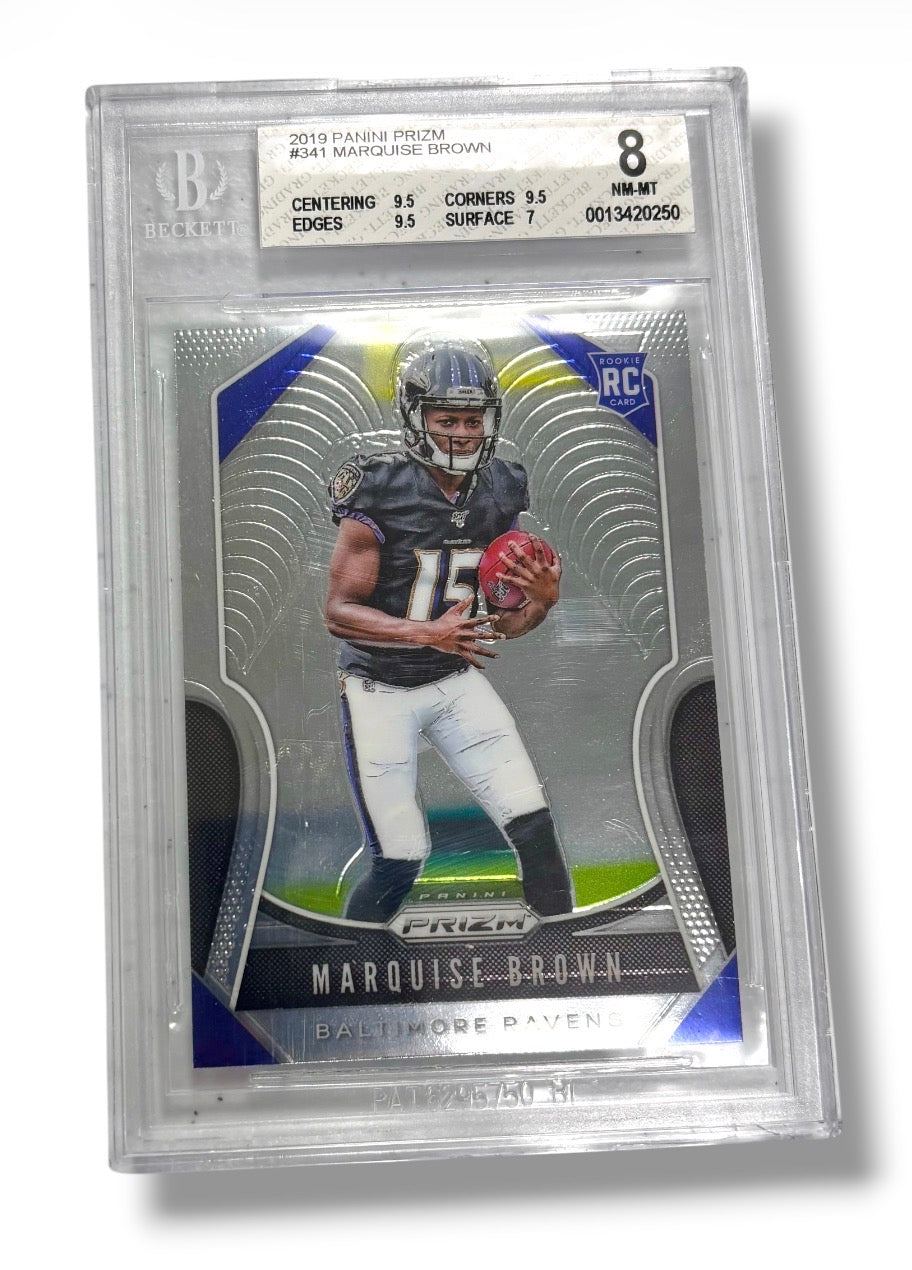 2019 Prizm #341 Marquis Brown Rookie RC BGS 8 - 0013422023