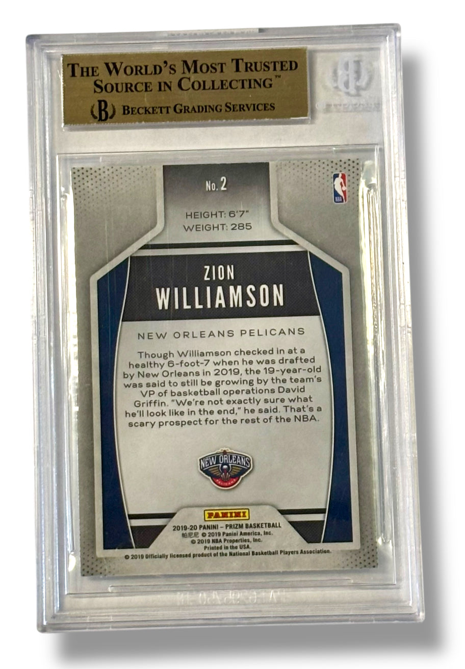 2019 Prizm Instant Impact Rookie RC #2 Zion Williamson BGS 9.5 - 0013418931