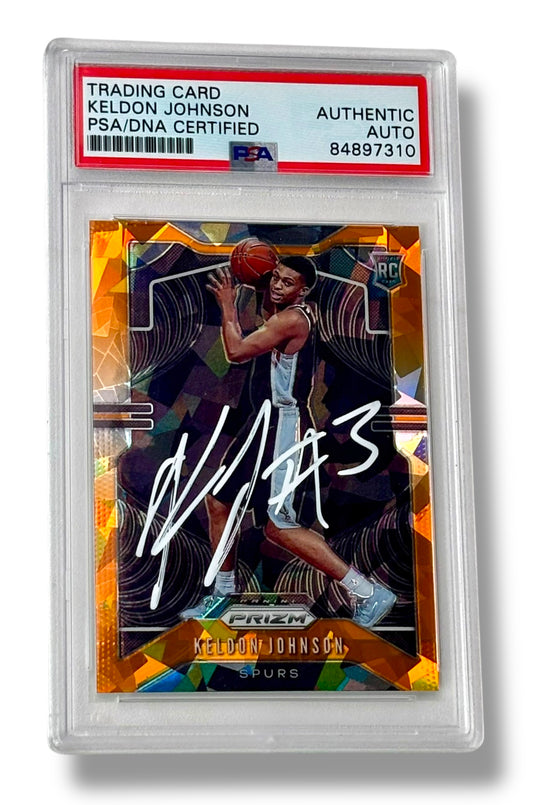 2019 Prizm Orange Ice Keldon Johnson RC Auto PSA Authentic - 84897310