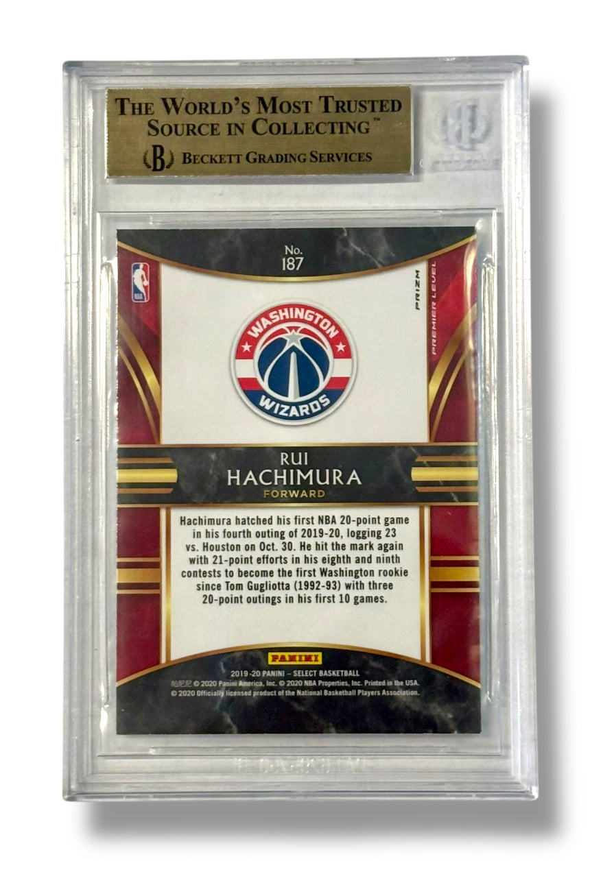 2019 Select Prizms Disco #187 Rui Hachimura Rookie RC BGS 9.5 - 0013420750