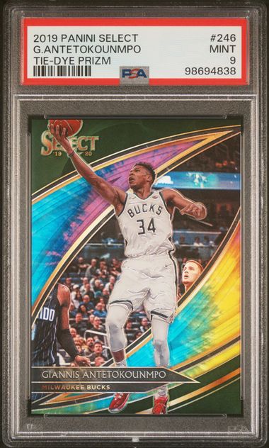 2019 Select Tie-Dye Prizm /25 Giannis Antetokounmpo PSA 9 - 98694838