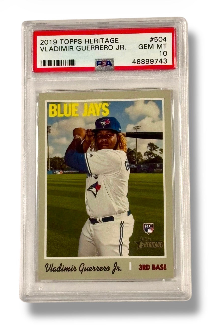 2019 Topps Heritage #504 Vladimir Guerrero Jr. Rookie RC PSA 10 - 48899743