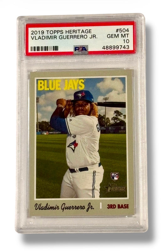 2019 Topps Heritage #504 Vladimir Guerrero Jr. Rookie RC PSA 10 - 48899743