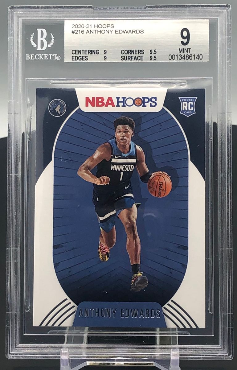 2020-21 Panini Hoops Anthony Edwards BGS 9 Rookie RC Timberwolves #216