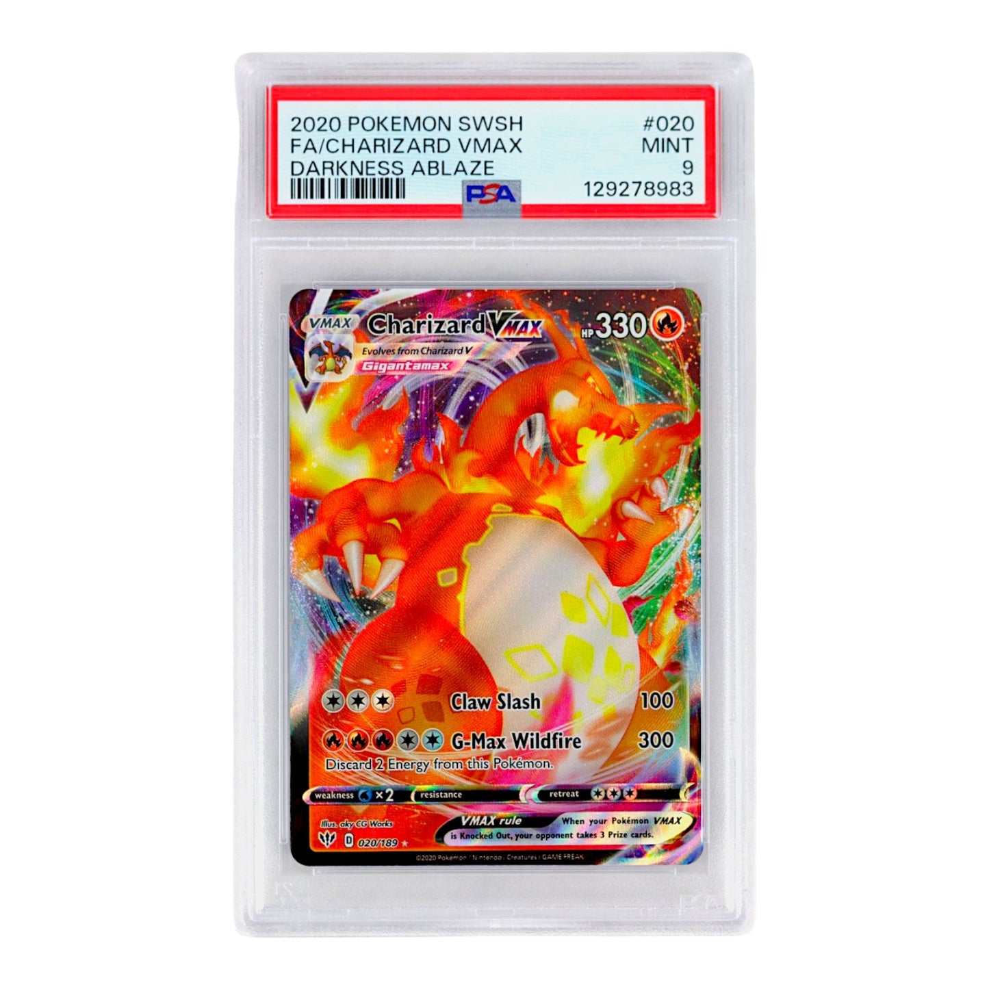 2020 Charizard VMAX #020 PSA 9