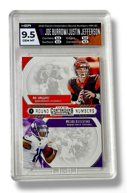 2020 Contenders Round Numbers Burrow Jefferson RC Rookie HGA 9.5 - #A83I0850GZ