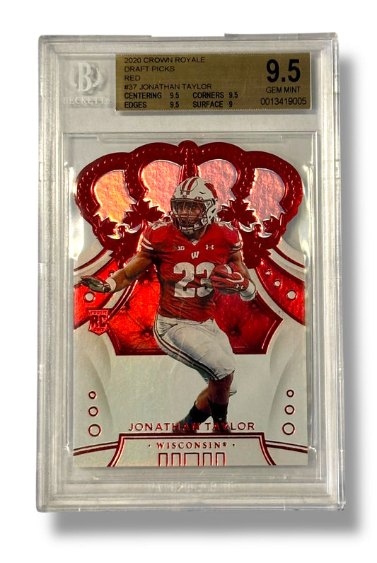 2020 Crown Royale Draft Picks Red Jonathan Taylor #37 RC BGS 9.5 - 0013419005