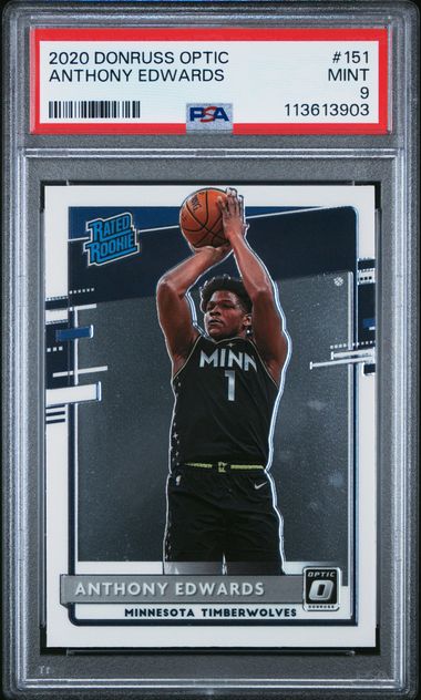 2020 Donruss Optic #151 Anthony Edwards Rookie RC PSA 9 - 113613903