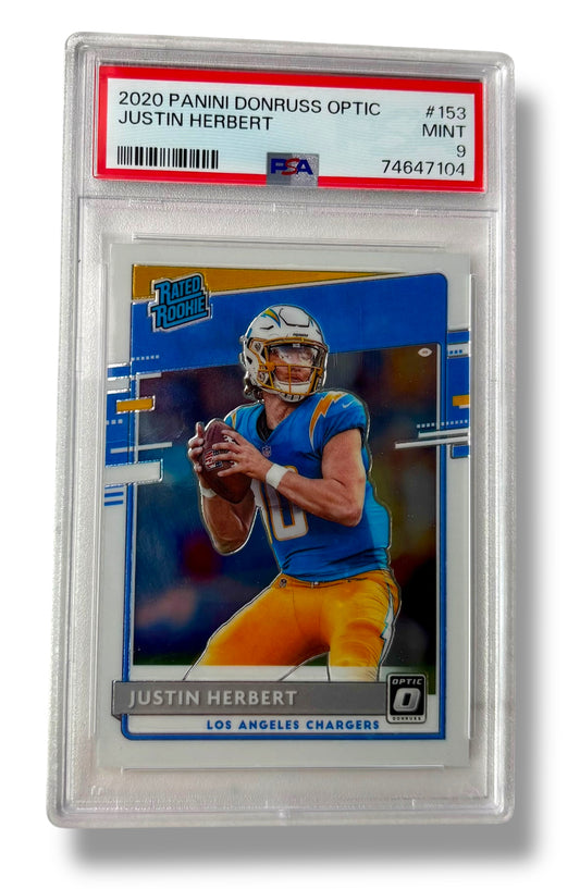 2020 Donruss Optic #153 Justin Herbert Rookie RC PSA 9 - 74647104