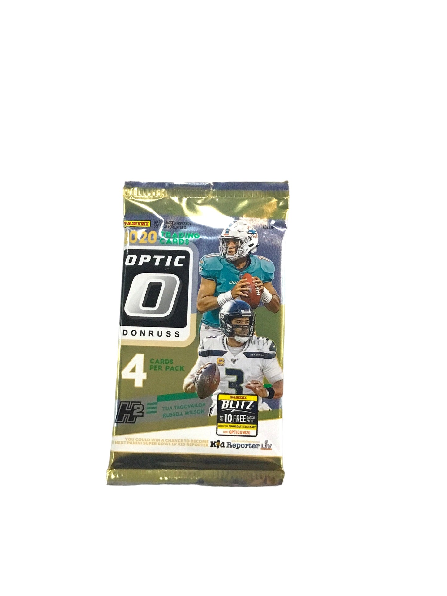 2020 Donruss Optic Hybrid H2 Hobby Football Card - Single 4 Card Pack