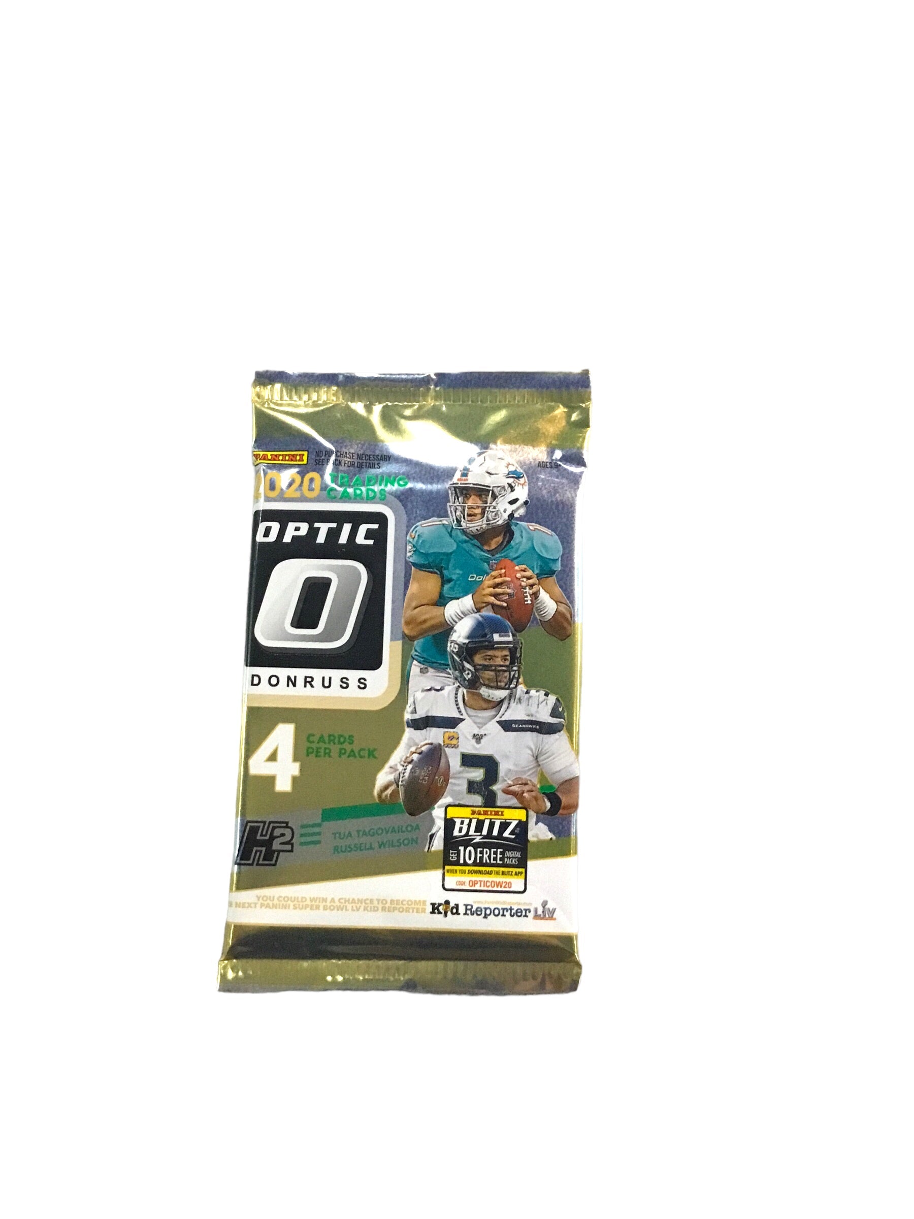 2020 Donruss Optic Hybrid H2 Hobby Football Card - Single 4 Card Pack