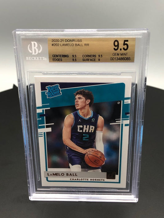 2020 Donruss RR #202 Lamelo Ball Rookie RC BGS 9.5 x 3 sub