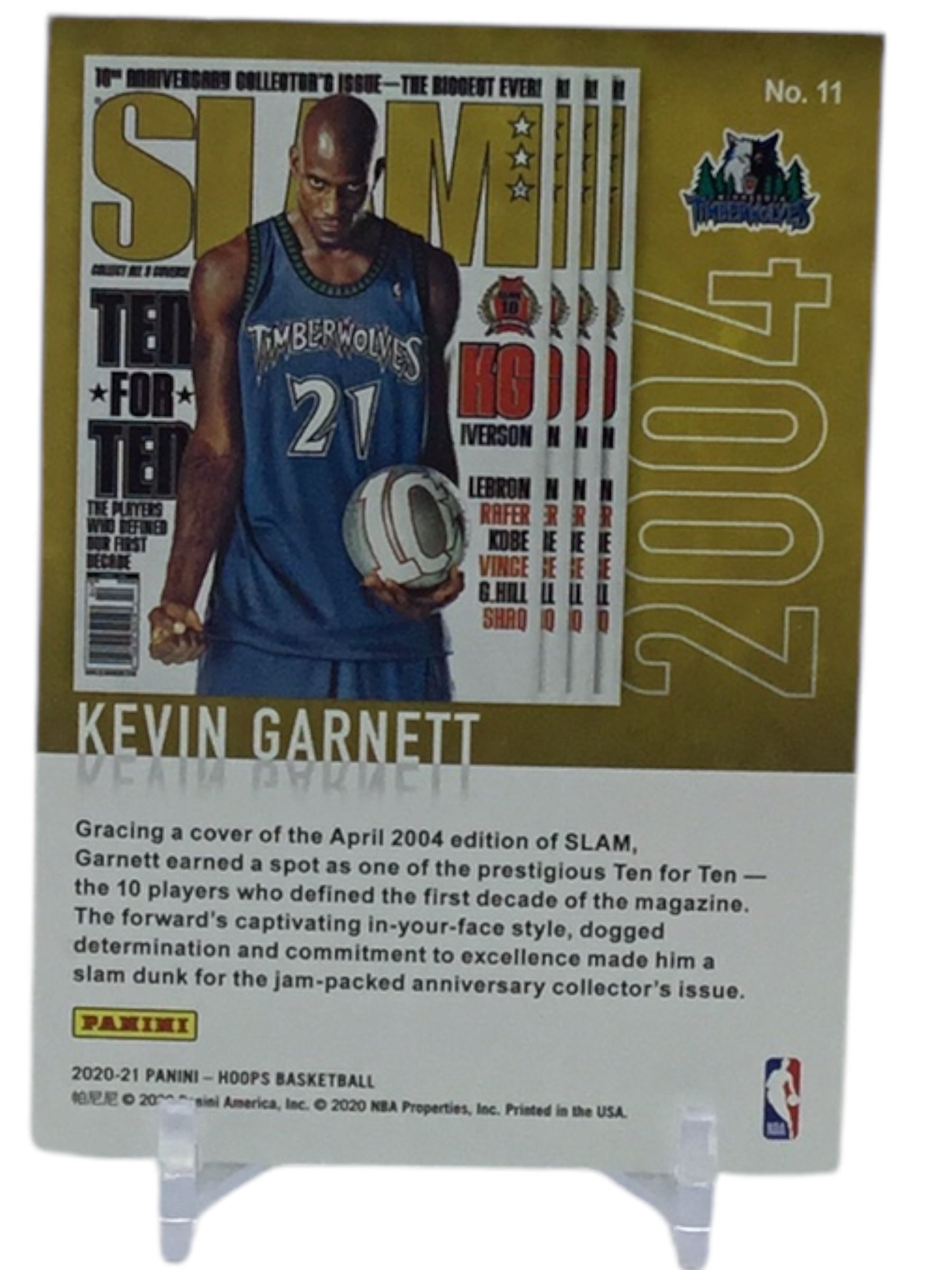 2020 Hoops Kevin Garnett SLAM Insert Purple Explosion #11