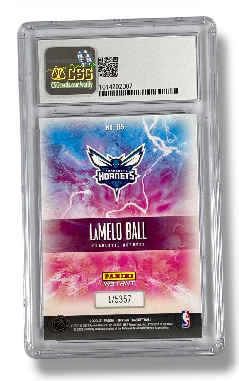 2020 Panini Instant Breakaway #B5 Lamelo Ball 1/5357 Rookie RC CSG 9 - 1014202007