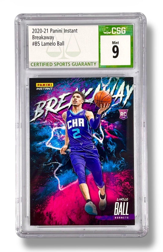 2020 Panini Instant Breakaway #B5 Lamelo Ball 1/5357 Rookie RC CSG 9 - 1014202007
