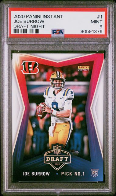 2020 Panini Instant Draft Night /8156 Joe Burrow PSA 9 - 80591376