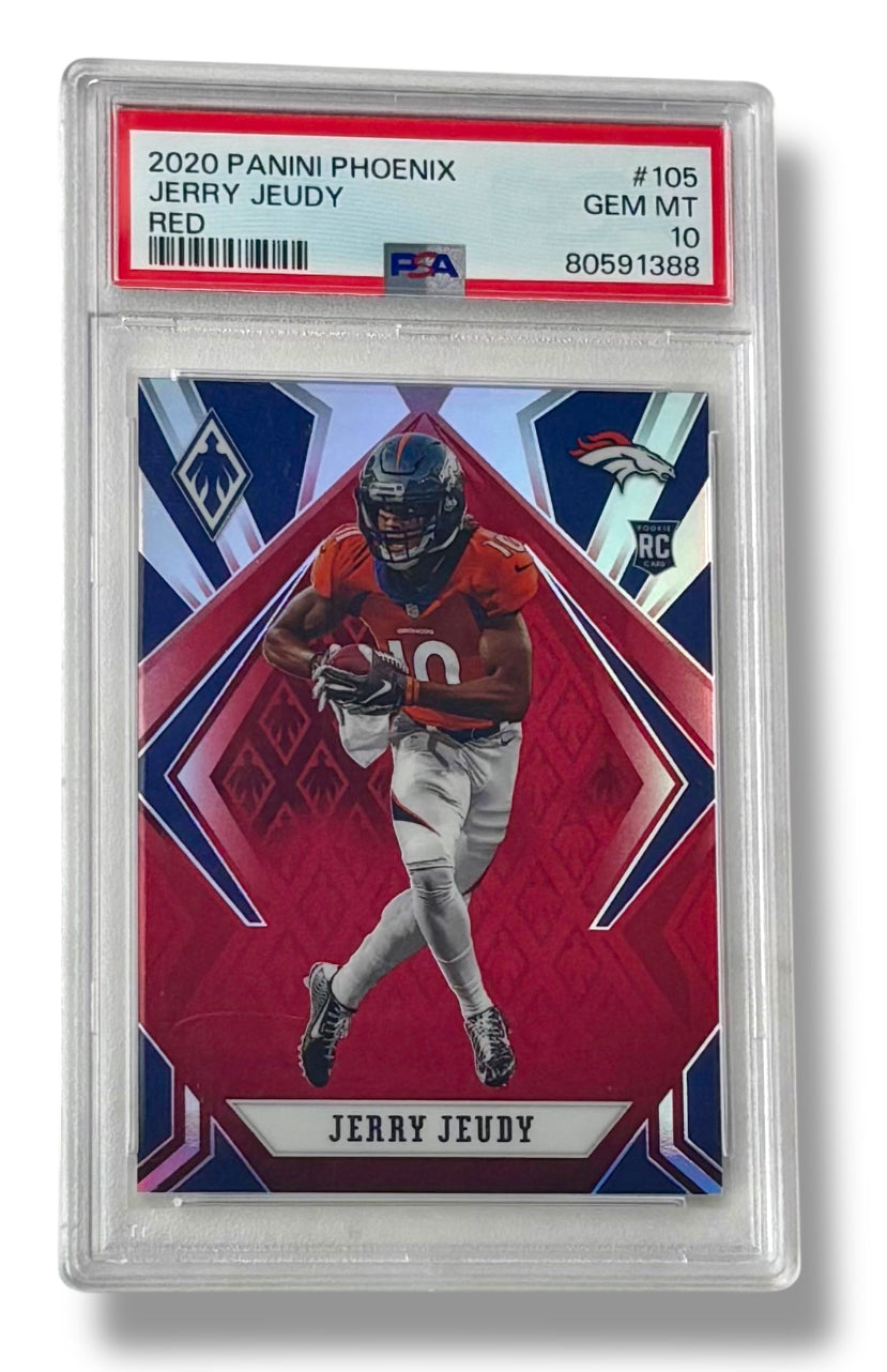 2020 Panini Phoenix /299 Red Jerry Jeudy RC Rookie PSA 10 - 80591388