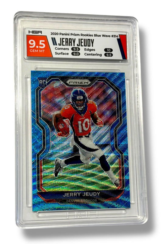 2020 Panini Prizm #314 Blue Wave RC /199 Jerry Jeudy HGA 9.5 Gem Mint - #NYMWCPA26F