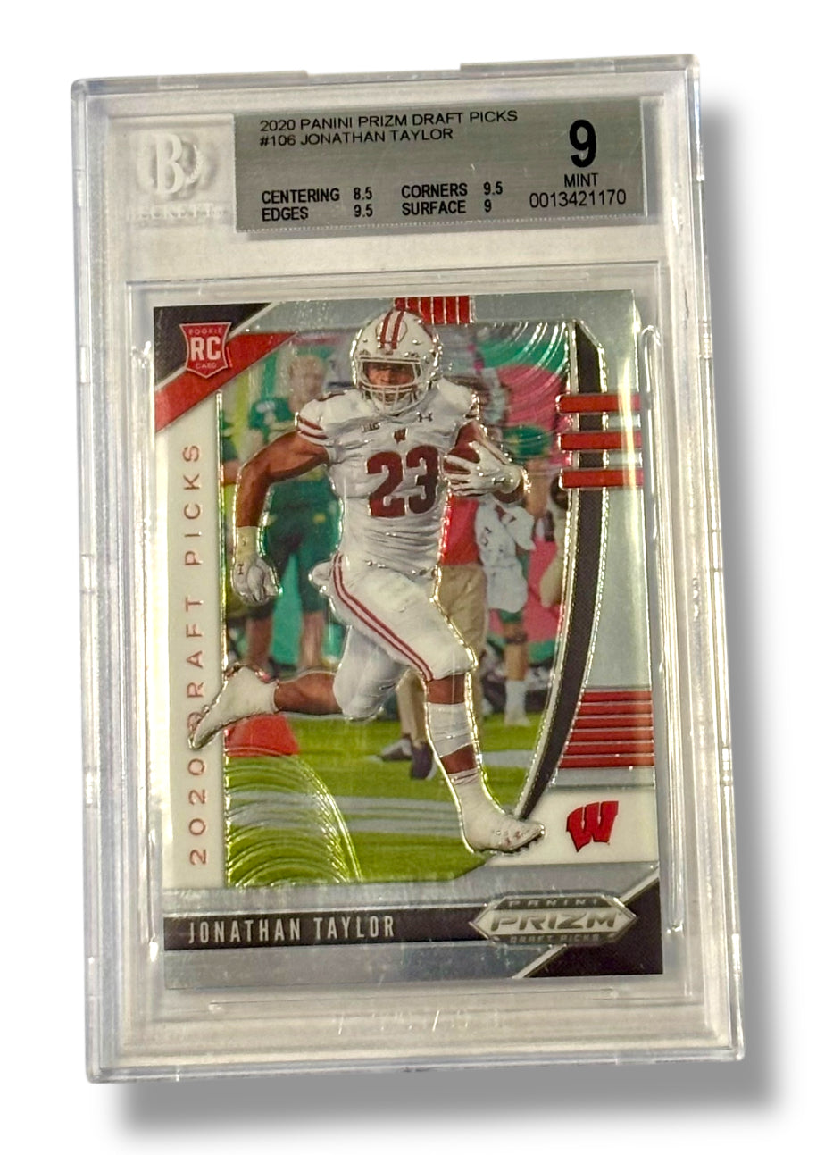 2020 Panini Prizm Draft Picks #106 Jonathan Taylor Rookie RC BGS 9 - 0013421170