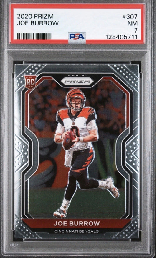 2020 Prizm #307 Joe Burrow Rookie RC PSA 7 - 128405711