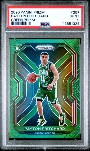 2020 Prizm Green Color Match Payton Pritchard Rookie RC PSA 9 Pop 48! - 113851324